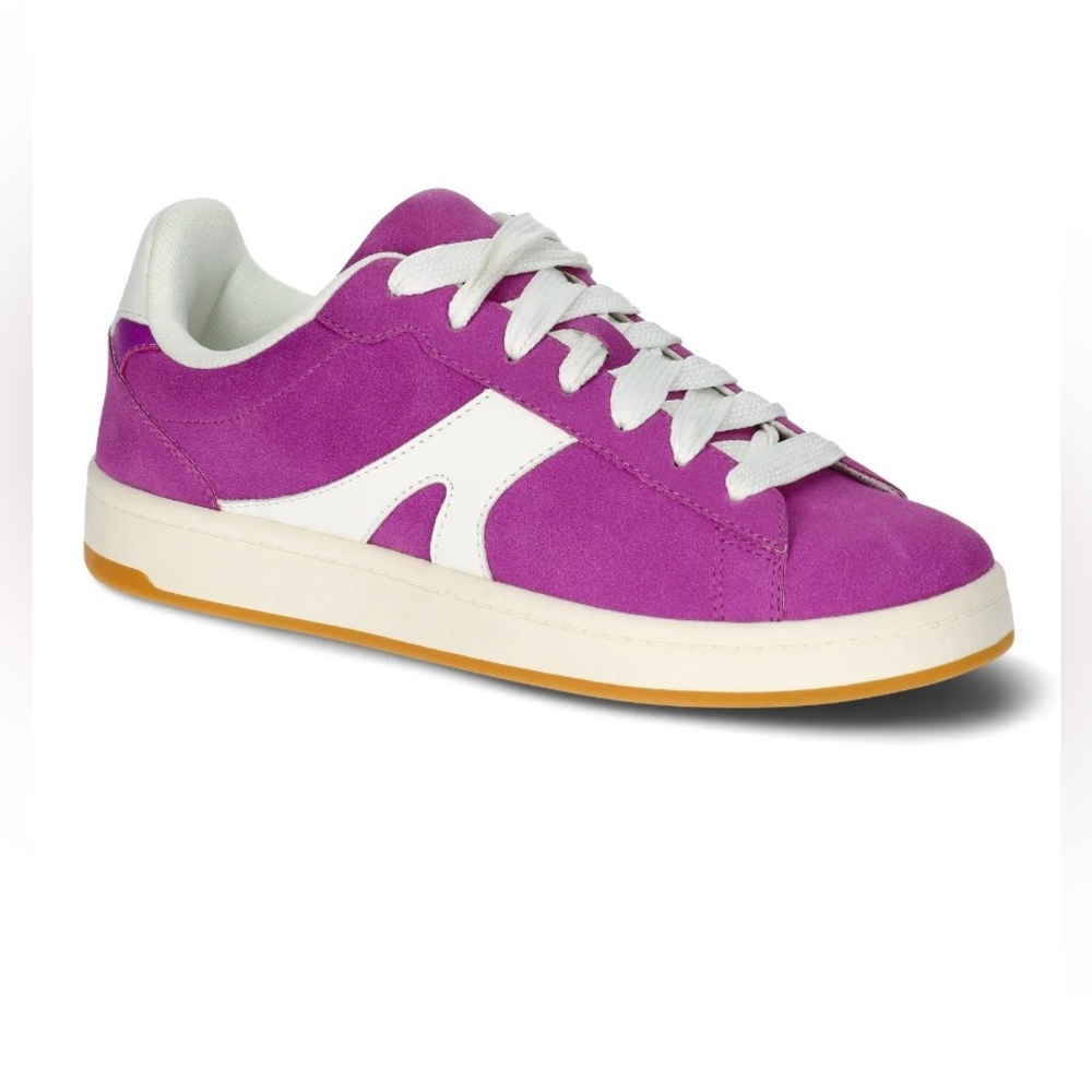 NWT No Boundaries Purple/Pink Faux Suede Chunky Skate Sneakers Sz 8 Memory Foam